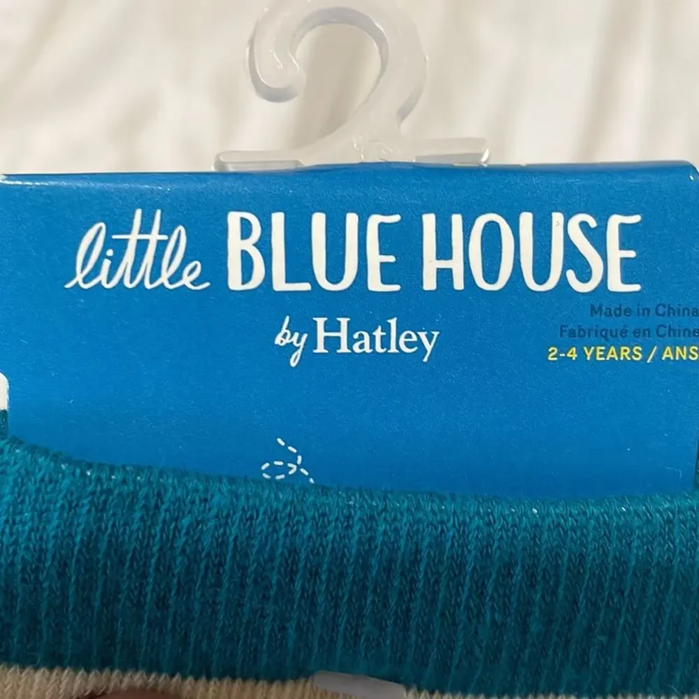 Little Blue House byHatley sock trio of nwt and worn once gripper feet
